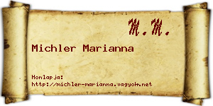 Michler Marianna névjegykártya